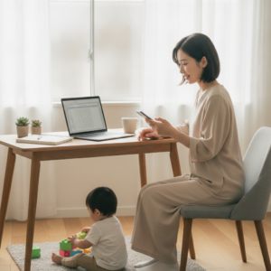 子育てと在宅ワークを両立！無理なく続ける主婦のスキルアップ習慣🌷