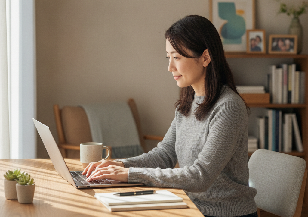 静謐なる集中への道：在宅複業における時間との対話、そして家庭との調和